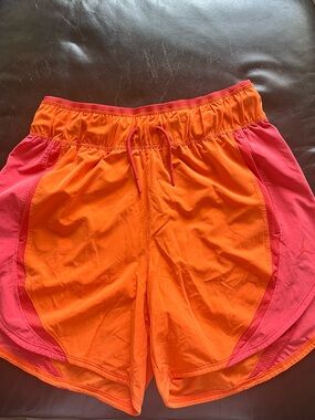 Two-Tone Orange & Pink Jordan Athletic Shorts